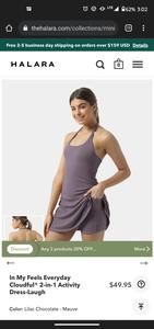 Halara In My Feels Cloudful Activity Dress Lilac NWT